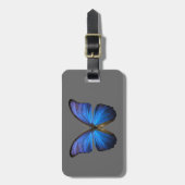 blauer Schmetterling Gepäckanhänger (Vorderseite vertikal)
