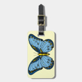 Blauer Schmetterling Gepäckanhänger (Vorderseite vertikal)