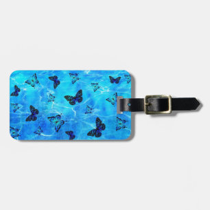 Blauer Schmetterling Gepäckanhänger