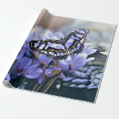 Blauer Schmetterling Geschenkpapier (Ungerollt)
