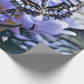Blauer Schmetterling Geschenkpapier (Ecke)