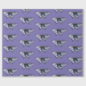 Blauer Schmetterling Geschenkpapier (Flach)