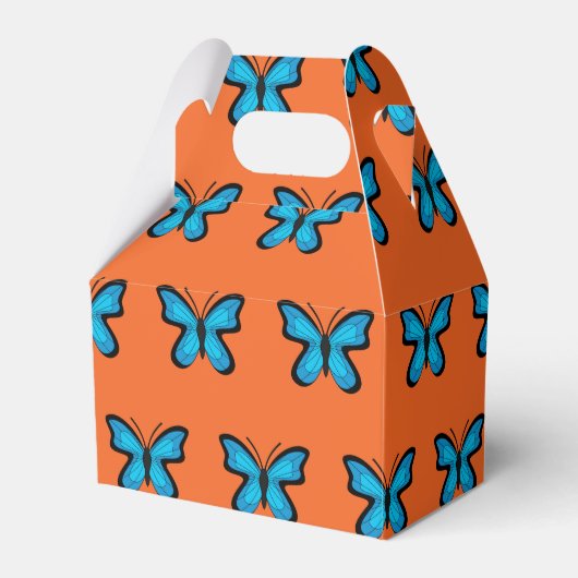 Blauer Schmetterling Geschenkschachtel (Vorderseite)