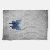 Blauer Schmetterling Geschirrtuch (Horizontal)