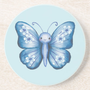 Blauer Schmetterling Getränkeuntersetzer