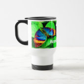 Blauer Schmetterling glaubt inspirierende Worte Reisebecher (Links)