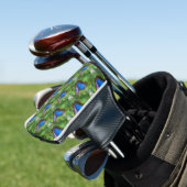 Blauer Schmetterling Golf Headcover (In Situ)