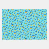 Blauer Schmetterling HandGezeichnet Wasserfarbensc Geschenkpapier Set (Vorderseite 3)