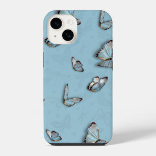Blauer Schmetterling Handyhülle   Cute Y2K Ästheti iPhone 14 Hülle