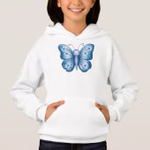 Blauer Schmetterling Hoodie (Vorderseite)