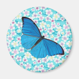 Blauer Schmetterling in Asien Magnet
