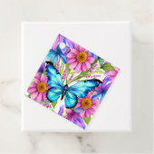 Blauer Schmetterling in einem Feld von Blume Geschenkanhänger (Beispiel)