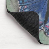 BLAUER SCHMETTERLING IN EINER WIESE MOUSEPAD (Ecke)