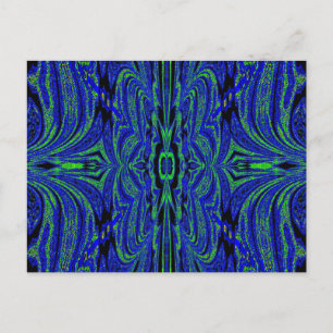 Blauer Schmetterling in Grün Postkarte