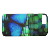 Blauer Schmetterling iPhone 7 Kasten Case-Mate iPhone Hülle (Rückseite (Horizontal))