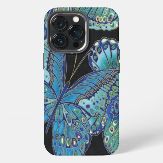 Blauer Schmetterling iPhone Hülle (Hinten)
