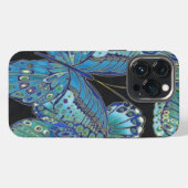 Blauer Schmetterling iPhone Hülle (Rückseite (Horizontal))