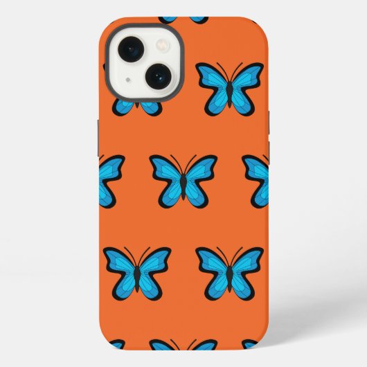 Blauer Schmetterling iPhone Hülle (Rückseite)