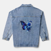 Blauer Schmetterling Jeansjacke (Rückseite)
