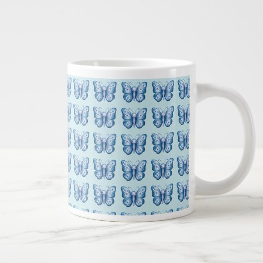 Blauer Schmetterling Jumbo-Tasse (Rechts)