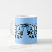 Blauer Schmetterling Kaffeetasse (Vorderseite Links)