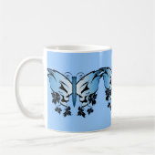 Blauer Schmetterling Kaffeetasse (Links)