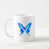 Blauer Schmetterling Kaffeetasse (Links)