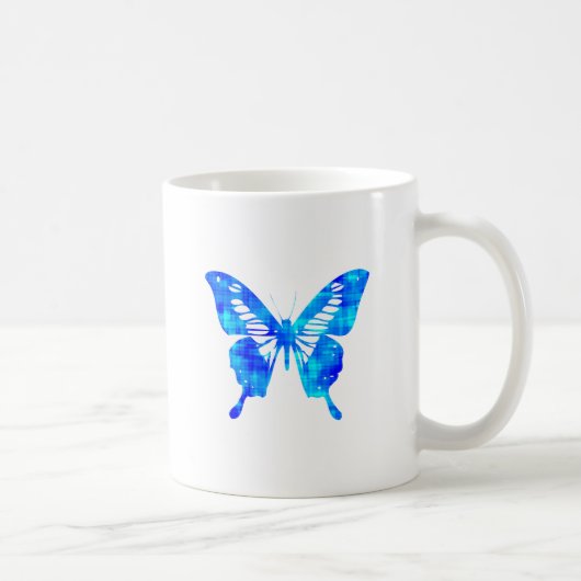 Blauer Schmetterling Kaffeetasse (Rechts)