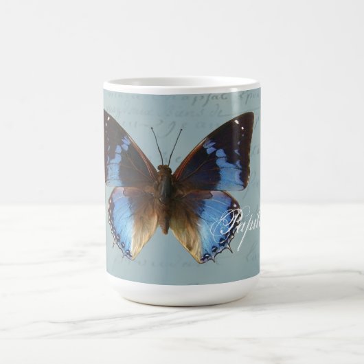 Blauer Schmetterling Kaffeetasse (Mittel)