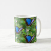 Blauer Schmetterling Kaffeetasse (VorderseiteRechts)
