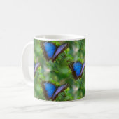 Blauer Schmetterling Kaffeetasse (Vorderseite Links)