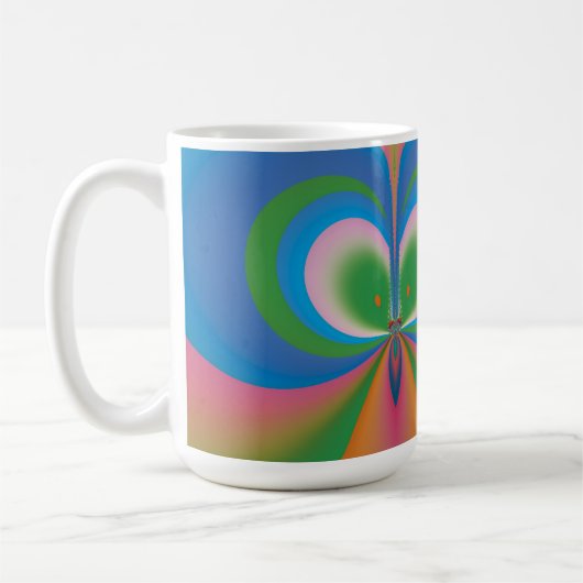 Blauer Schmetterling Kaffeetasse (Links)