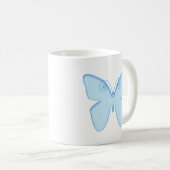 Blauer Schmetterling Kaffeetasse (VorderseiteRechts)