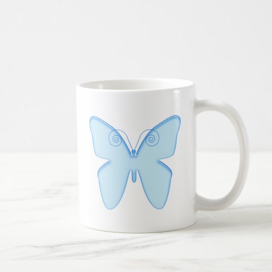 Blauer Schmetterling Kaffeetasse (Rechts)
