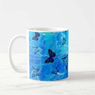 Blauer Schmetterling Kaffeetasse