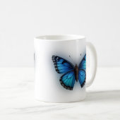 Blauer Schmetterling Kaffeetasse (VorderseiteRechts)