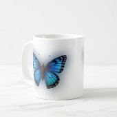 Blauer Schmetterling Kaffeetasse (Vorderseite Links)