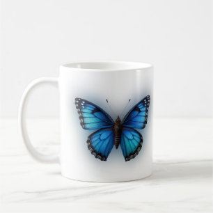 Blauer Schmetterling Kaffeetasse