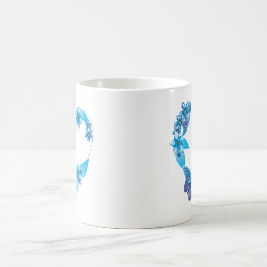 Blauer Schmetterling Kaffeetasse (Mittel)