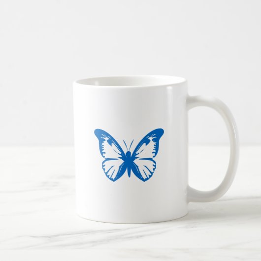 Blauer Schmetterling Kaffeetasse (Rechts)