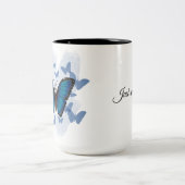 Blauer Schmetterling - Kaffeetasse (Mittel)