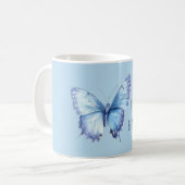 Blauer Schmetterling Kaffeetasse (Vorderseite Links)