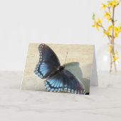 Blauer Schmetterling Karte (Gelbe Blume)