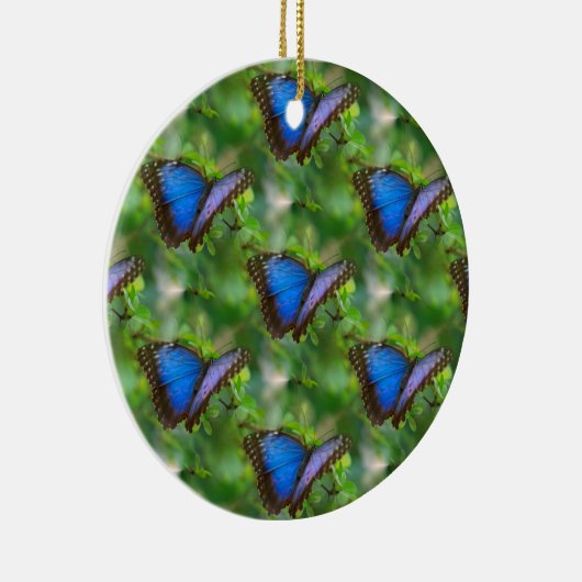 Blauer Schmetterling Keramik Ornament (Rechts)