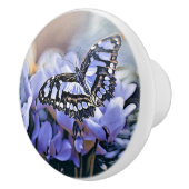 Blauer Schmetterling Keramikknauf (Rechts)