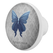 Blauer Schmetterling Keramikknauf (Rechts)