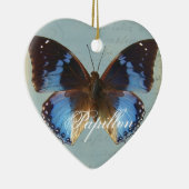 Blauer Schmetterling Keramikornament (Rechts)