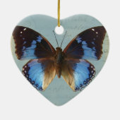 Blauer Schmetterling Keramikornament (Hinten)