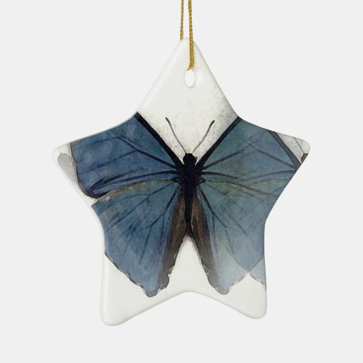 Blauer Schmetterling Keramikornament (Rechts)