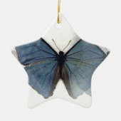 Blauer Schmetterling Keramikornament (Vorne)
